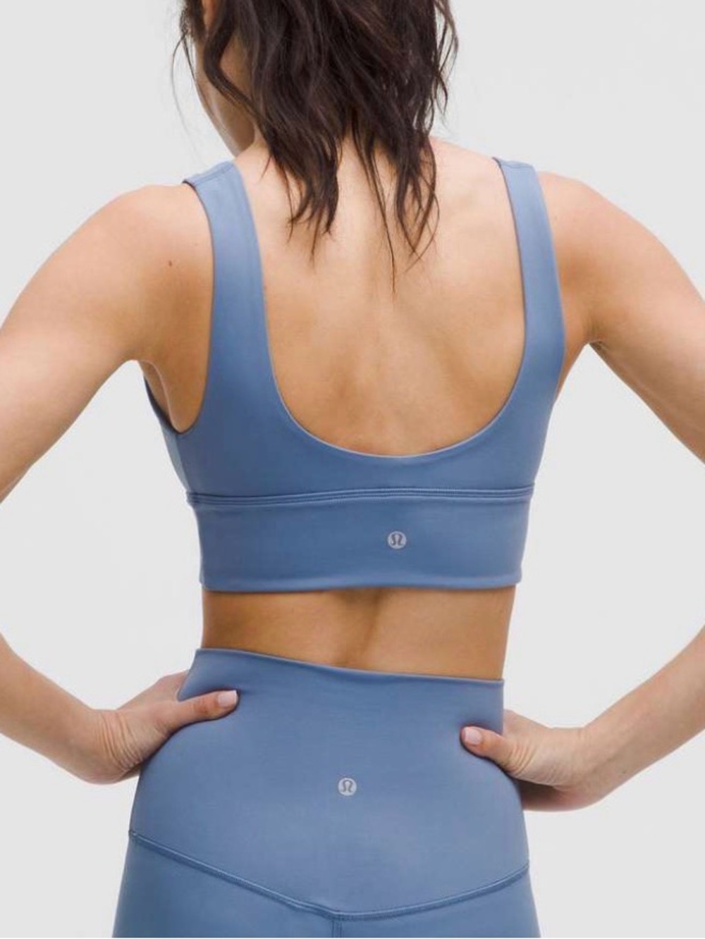 Lululemon Align V-Neck Bra A/B Cup Washed Denim Women’s Size 12 NWT - Picture 2 of 5
